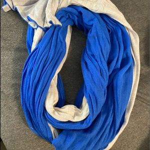 Blue and white scarf
